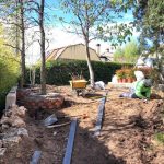 Proyecto de jardineria y paisajismo para chalet Madrid. Encinar de los Reyes Antes Hacia entrada Proceso 1